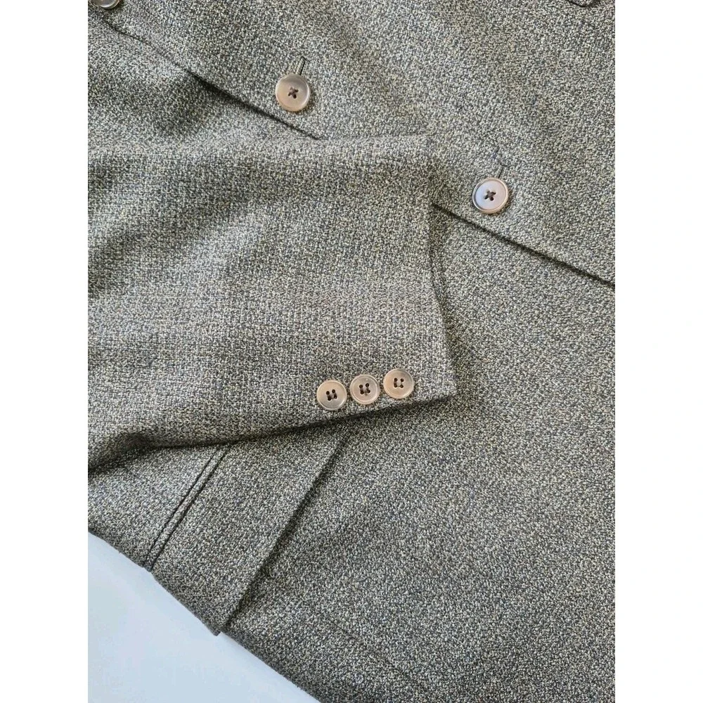 Hart Schaffner Marx Mens Wool Sports Coat 43L Brown Multicolor USA 3 Button